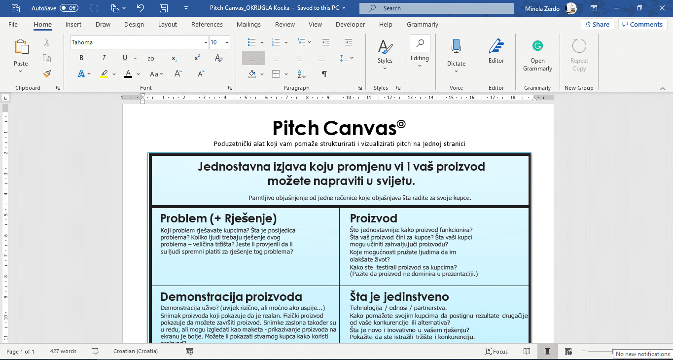pitch canvas