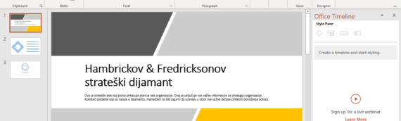 Hambrickov & Fredricksonov strateški dijamant – besplatan predložak