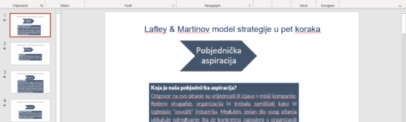Lafley & Martinov model strategije u pet koraka – besplatan predložak